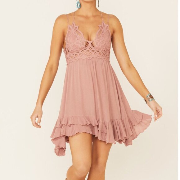 Free People Dresses & Skirts - Free People Adella Slip Dress in Rose Pink NWT